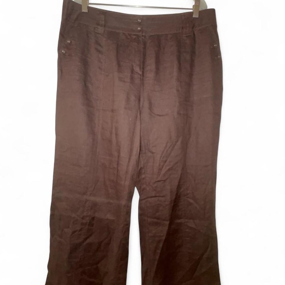 Charter Club Brown Linen Capri Pants